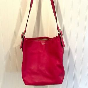 Vintage Coach 19889 crossbody bucket bag in Hot Pink